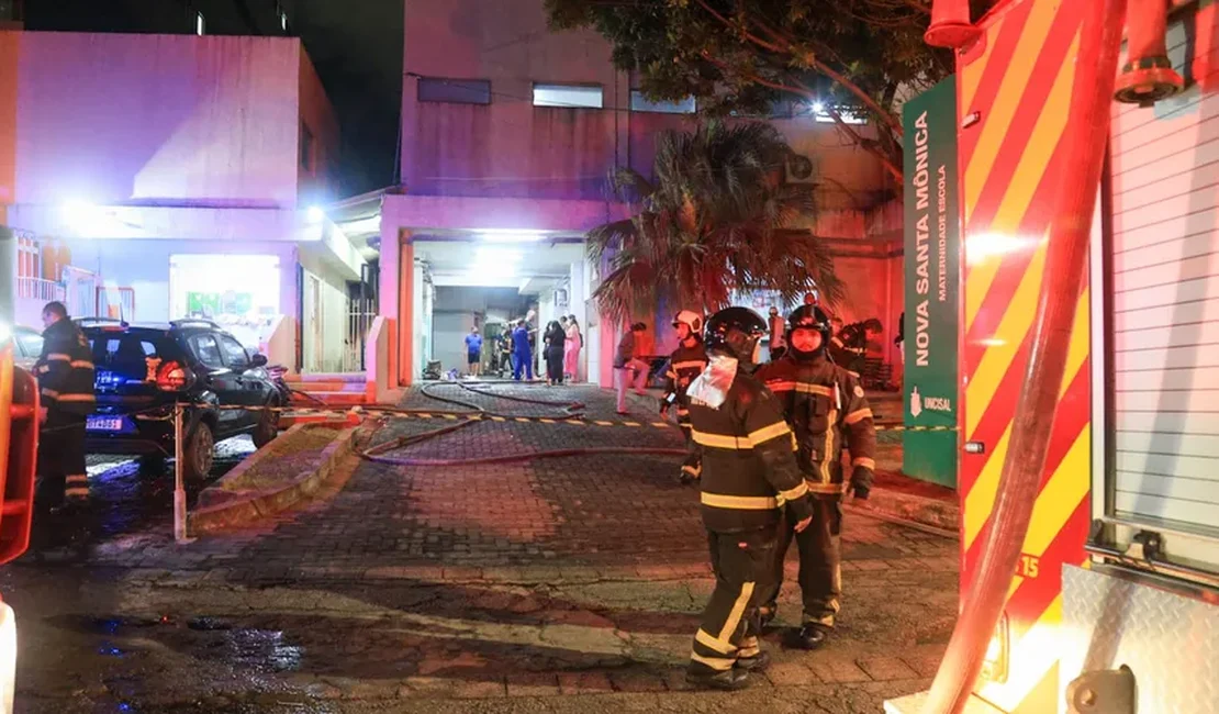 Incêndio atinge Maternidade Escola Santa Mônica, em Maceió; mães são transferidas por causa da fumaça