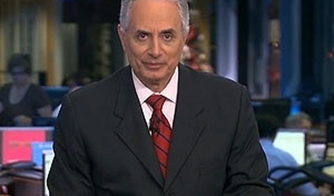 William Waack se mostra insatisfeito por horário tardio do ''Jornal da Globo''