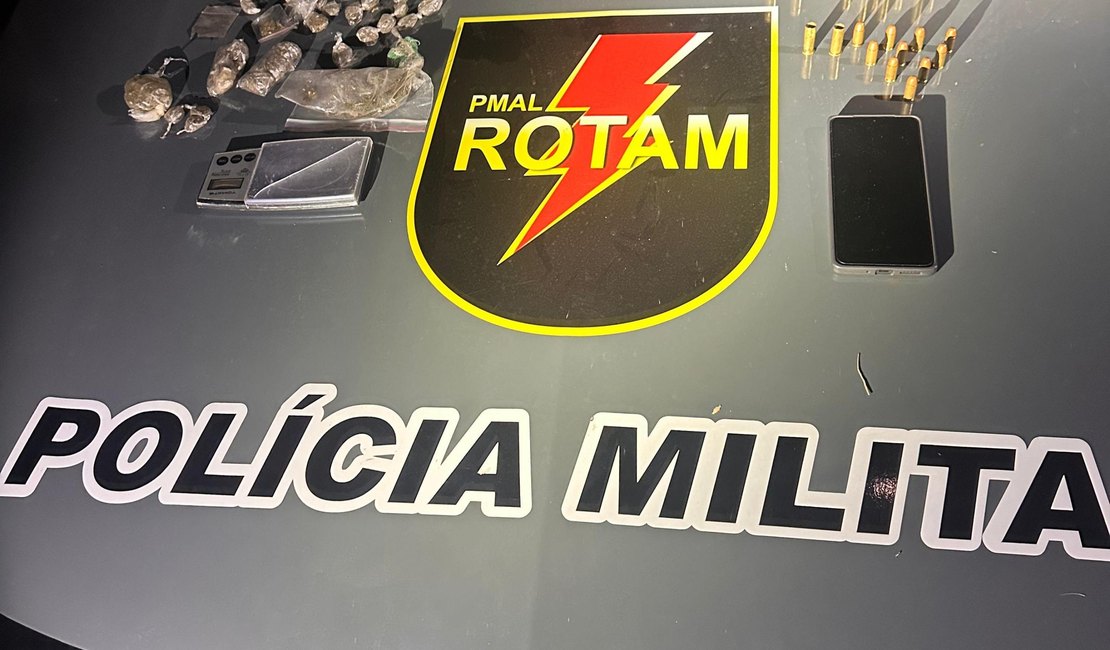 Rotam apreende duas armas de fogo e mais de 200g de drogas em Lagoa da Canoa