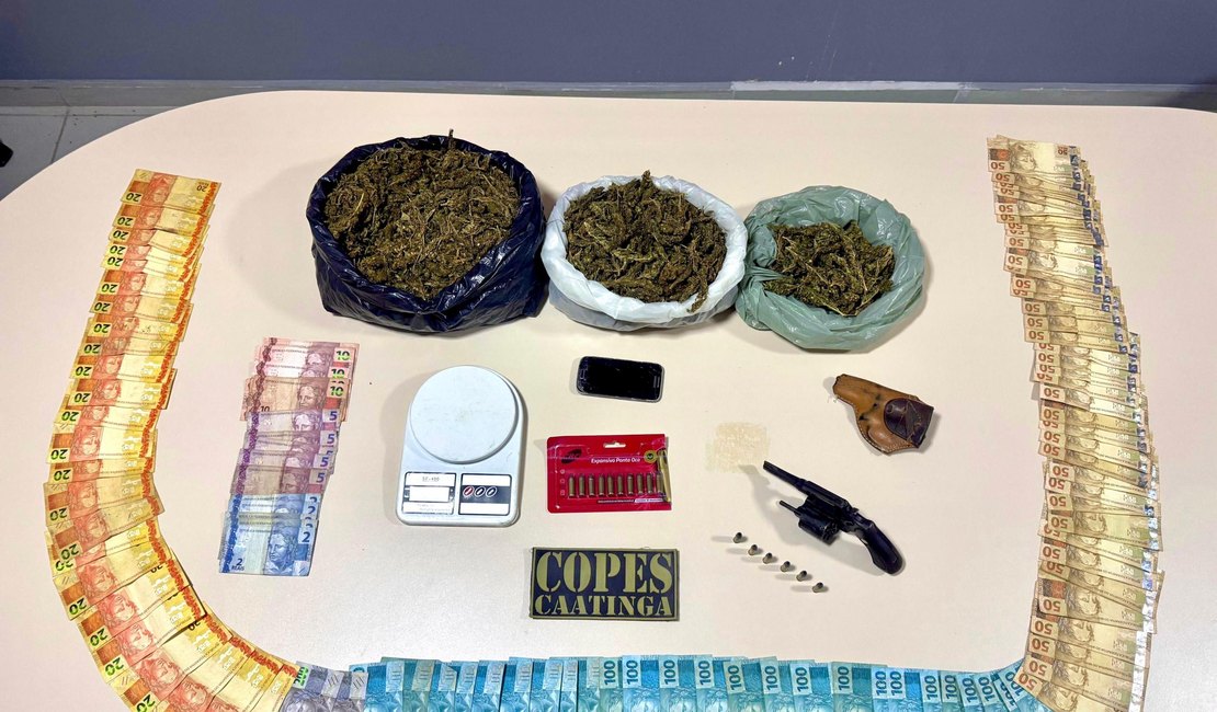 PM apreende armas e drogas durante ocorrências em Mata Grande e Joaquim Gomes
