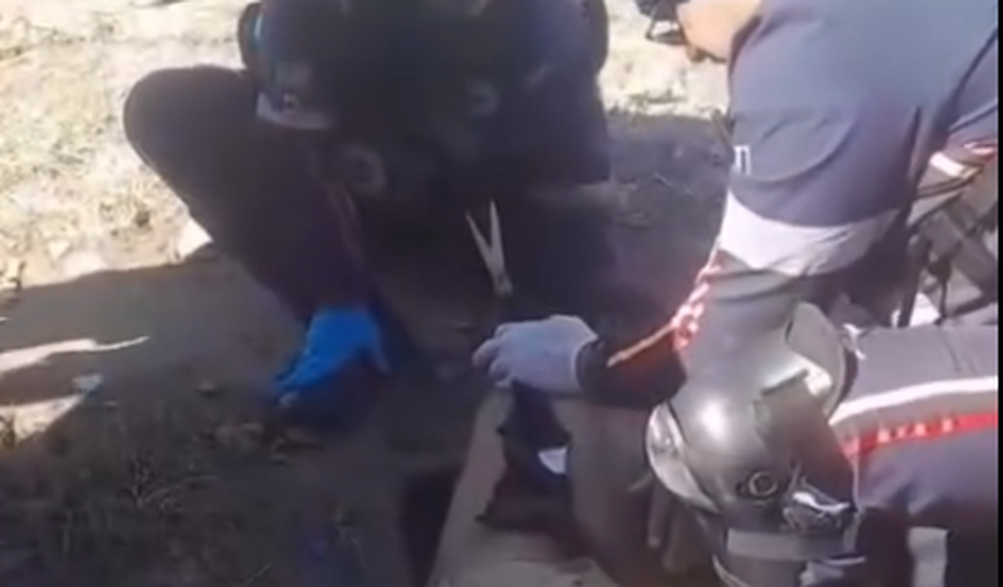 Acidente de moto deixa condutor com ferimentos na AL-486, em Craíbas