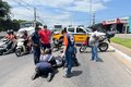 Colisão entre moto e cinquentinha deixa mulher ferida em Arapiraca