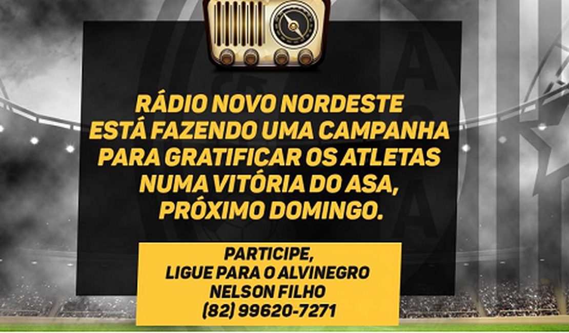 Seleção do rádio realiza campanha de arrecadação para prêmio de jogadores do ASA