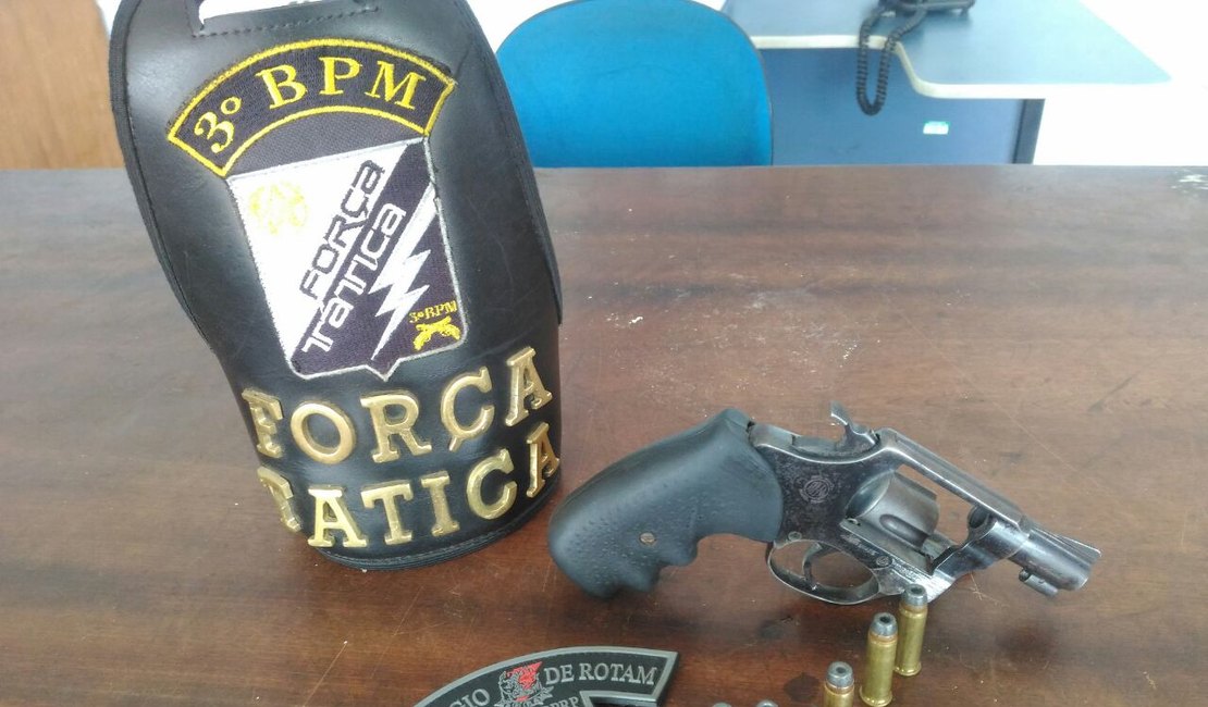 PM prende suspeito com arma de fogo no Bonsucesso, em Arapiraca