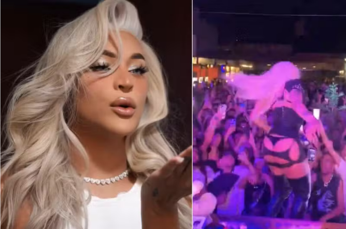 VÍDEO: Pabllo Vittar pula no público durante show em Goiânia, não é segurada e cai no chão