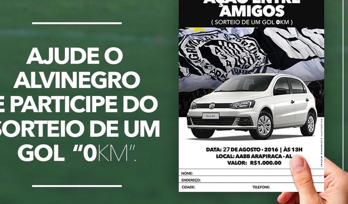 Diretoria alvinegra realiza, neste sábado, o sorteio de um automóvel 0KM