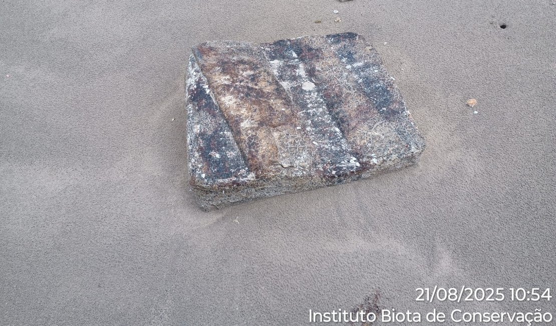 Fardos de borracha de navios nazistas voltam a aparecer em praias de Alagoas