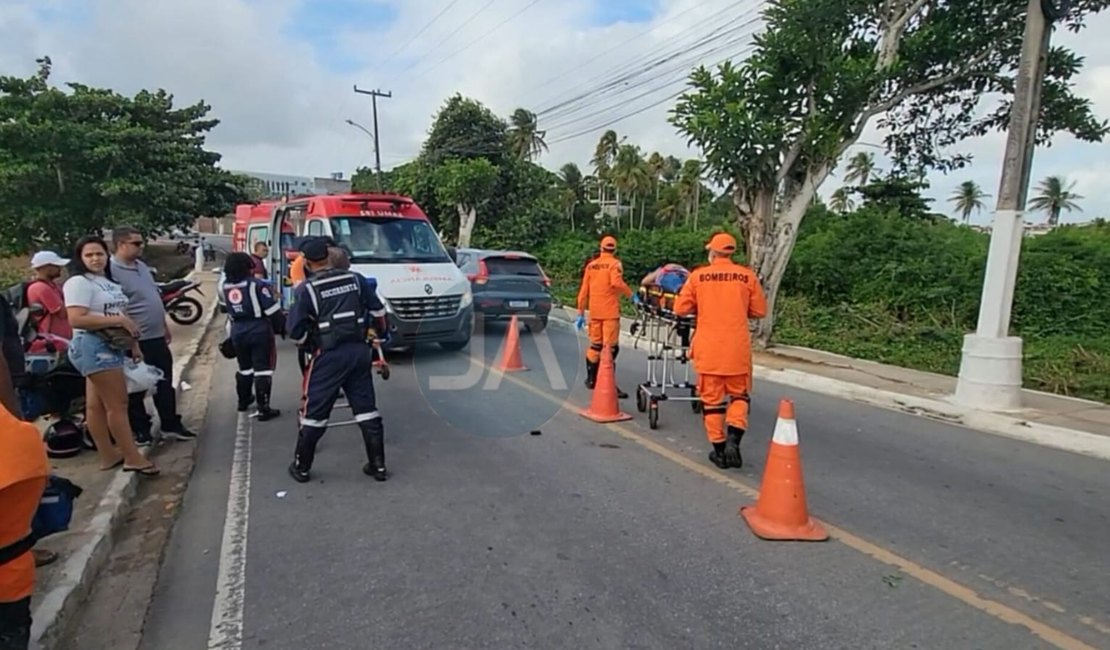 Vídeo. Acidente entre motos deixa quatro feridos em Arapiraca