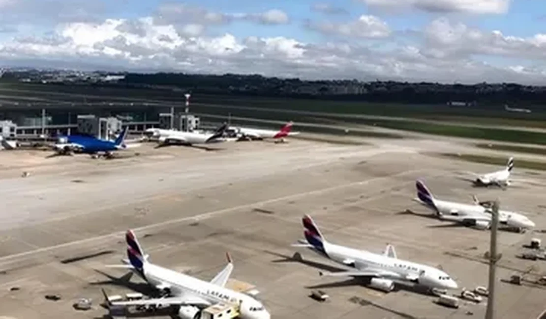 Após ventos de 65 km/h, 9 voos são desviados do aeroporto de Guarulhos