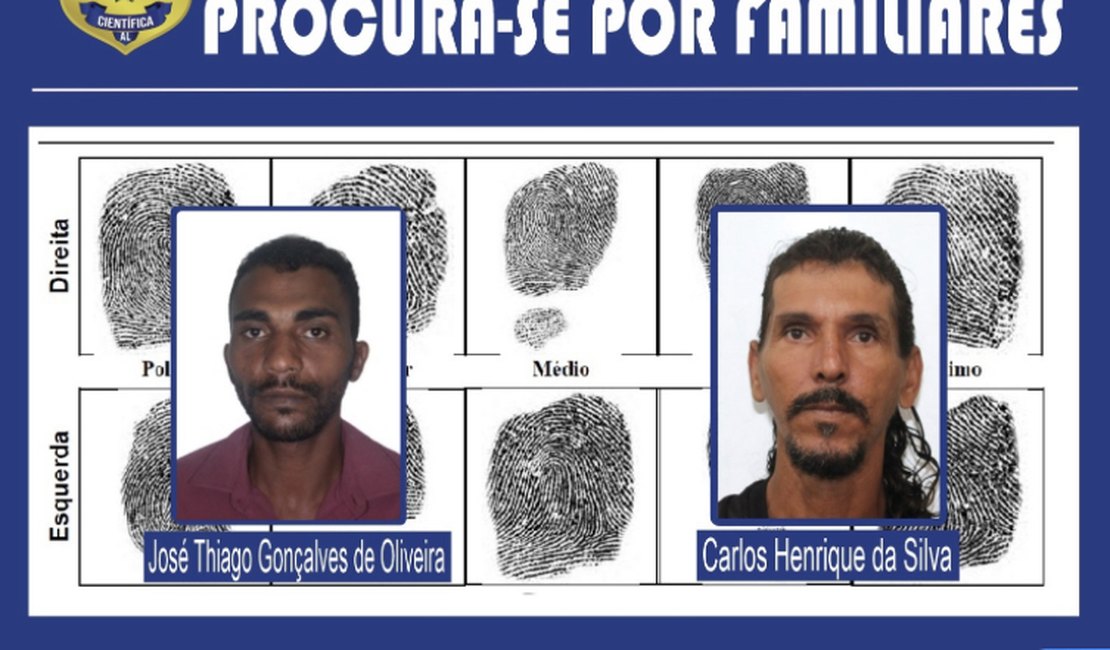 IML procura familiares de quatro homens que deram entrada em setembro, em Alagoas