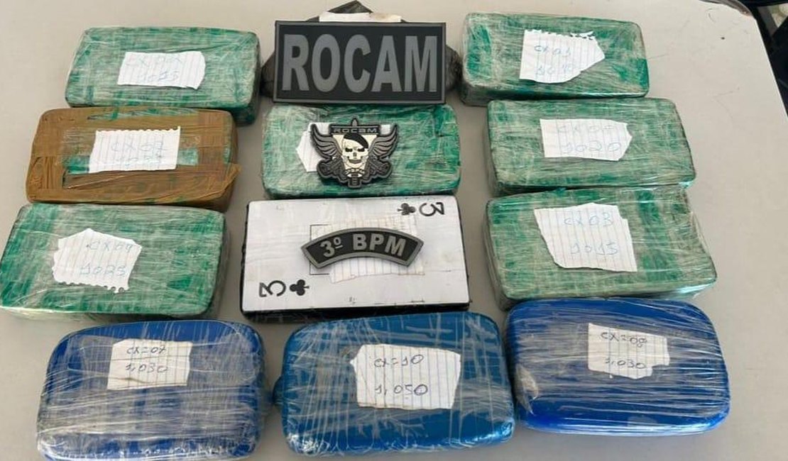 PM apreende quase 12kg de cocaína e crack em casa abandonada no Verdes Campos