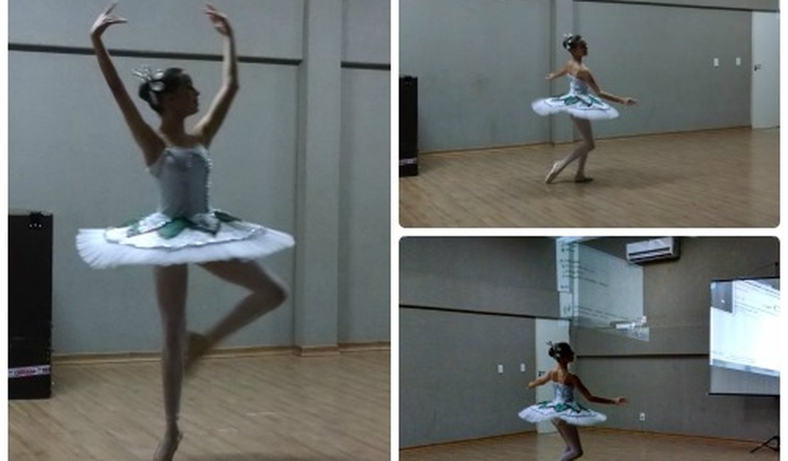 Bailarina interage com alunas da Escolas de Artes de Arapiraca