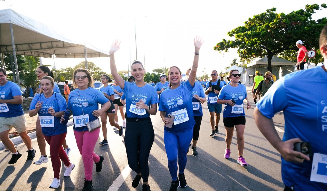 1ª Corrida Alagoas Sem Fome arrecada cerca de 2 toneladas de alimentos para instituições do estado