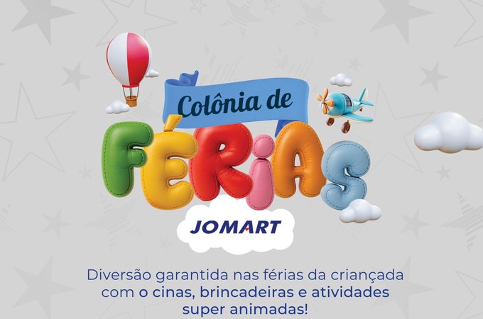 Jomart promove Colônia de Férias com oficinas, brincadeiras e muita diversão para a criançada