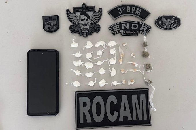 Policiais militares prendem homem e realizam apreensão de drogas em Arapiraca