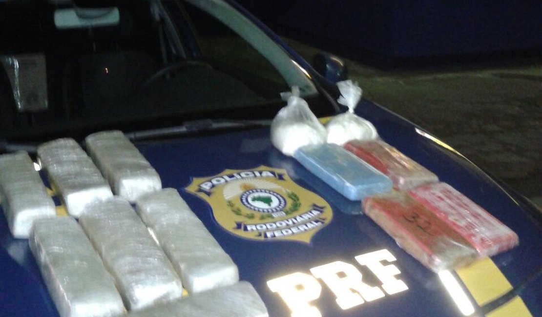 Durante atendimento de acidente, PRF apreende drogas e materiais sem notas fiscais