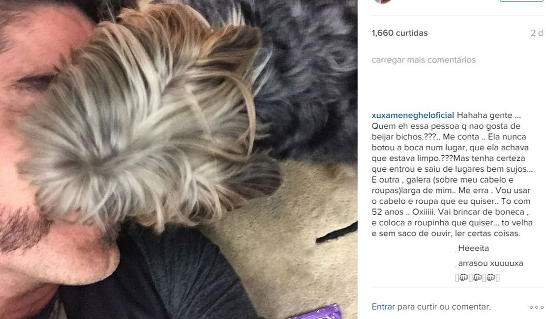 Xuxa se irrita com internautas em rede social e diz: 'Tô velha e sem saco'