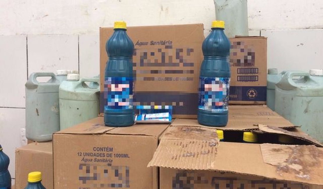 Fábrica clandestina produzia alvejante e falsificava marca registrada, em AL