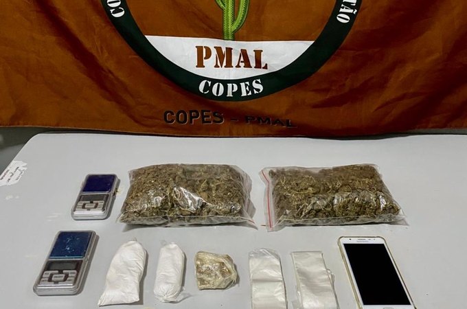 Polícia Militar retirou 23 armas de fogo e mais de 10 quilos de drogas das ruas em uma semana, em Alagoas