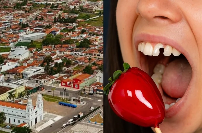 Mulher quebra dente ao morder “morango do amor” e dentistas fazem alerta sobre o risco do doce viral