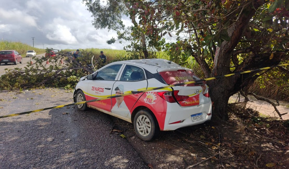 Casal em carro de vereador de Craíbas morre em acidente na zona rural de São Sebastião