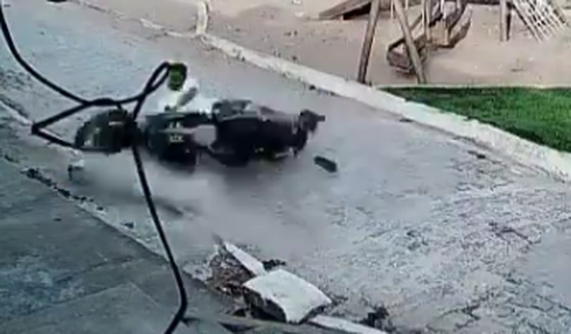 Vídeo mostra acidente fatal envolvendo motociclista em Viçosa