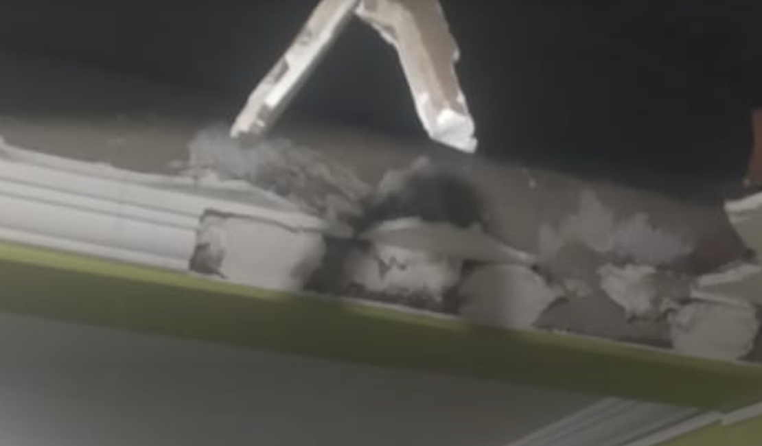Onda de furtos no Centro de Arapiraca continua e teto de loja é destruído por criminosos
