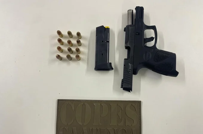 Polícia Militar apreende pistola, durante abordagem em Olho D’Água das Flores