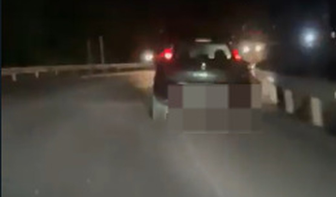 VÍDEO: Motorista faz zigue-zague na pista antes de se envolver em colisão em Satuba