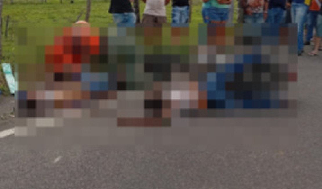 Queda de moto deixa uma pessoa morta e outra em estado grave na AL-115, no Agreste