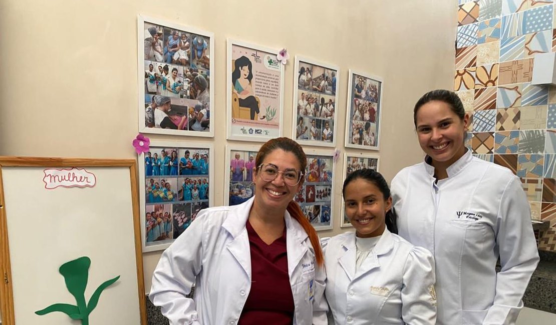 Importância da mulher é tema de palestra com gestantes e puérperas em Hospital de Arapiraca
