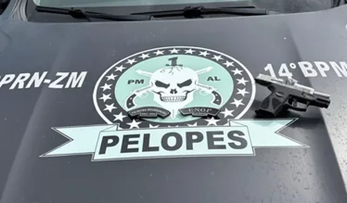 Suspeito de roubos é preso com arma durante abordagem policial no interior de Alagoas