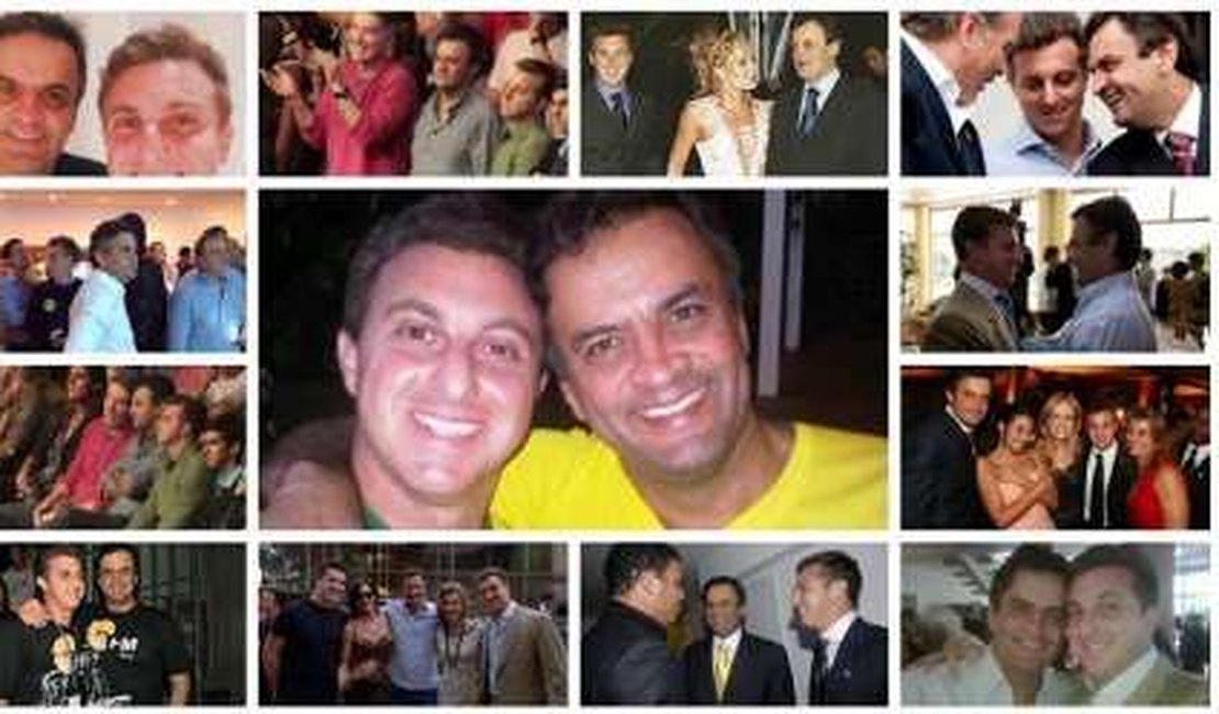 Luciano Huck apaga fotos com Aécio Neves nas redes sociais e vira piada