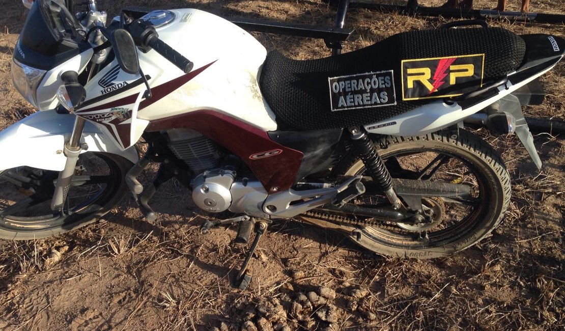 Falcão 04 localiza motocicleta roubada na zona rural de Arapiraca