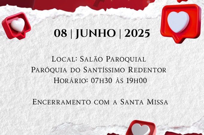 Paróquia do Santíssimo Redentor promove Encontro de Namorados em Oração e abre inscrições