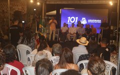 Entrega de pavimentação de ruas no bairro Jardim Tropical