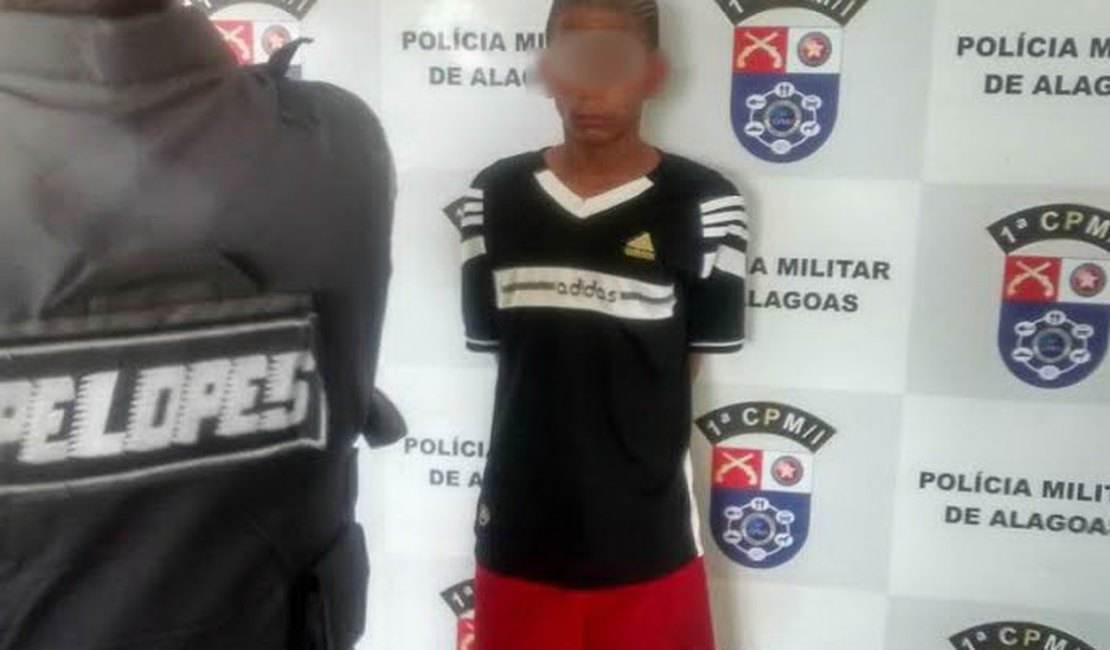 Menor é detido com arma de fogo e moto roubada em São Miguel dos Campos