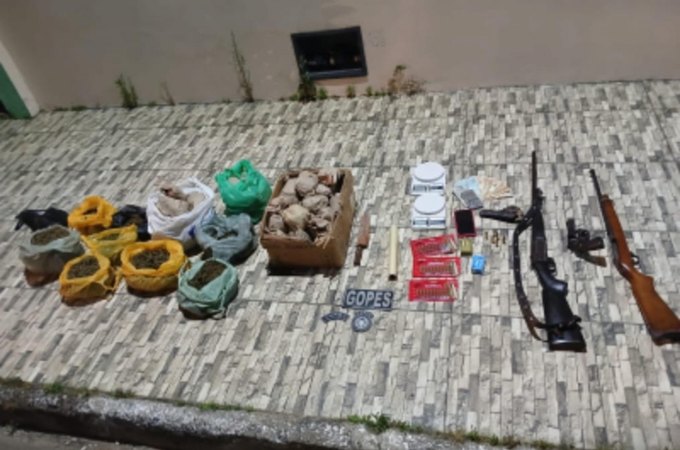 Polícia Militar apreende três armas e 6,5Kg de maconha em Olho D’Água Grande