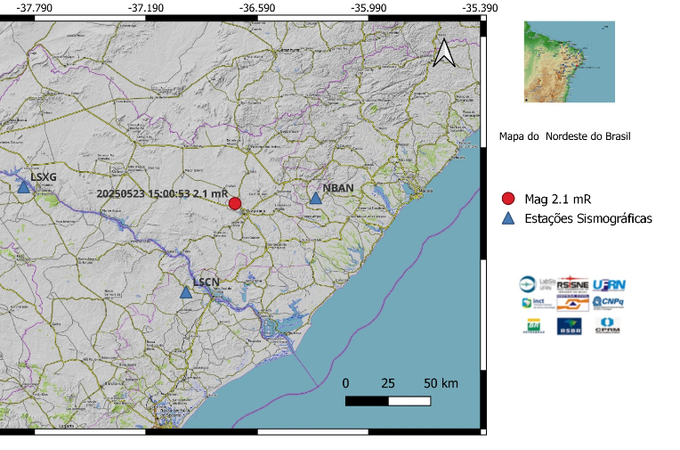 Novo tremor de terra é registrado em Arapiraca, diz Labsis