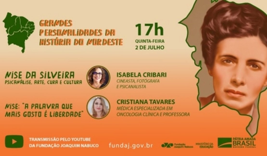 Legado de Nise da Silveira é tema do terceiro debate da série “Grandes Personalidades do Nordeste”