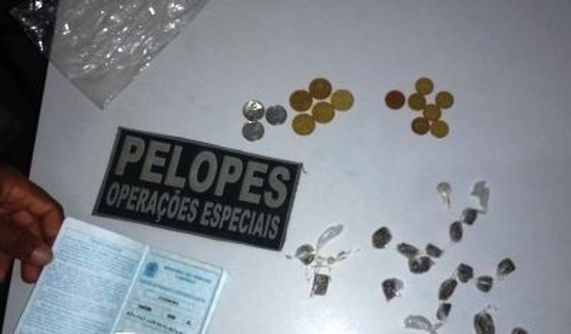 Pelopes apreende adolescente por tráfico de drogas em Branquinha