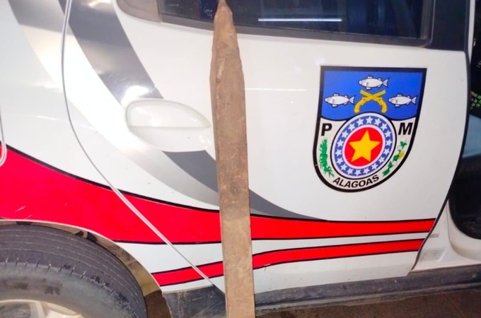Homem é preso em flagrante após agredir a própria irmã com pedaço de ripa no Sertão de Alagoas