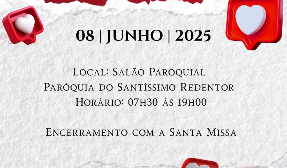 Paróquia do Santíssimo Redentor promove Encontro de Namorados em Oração e abre inscrições