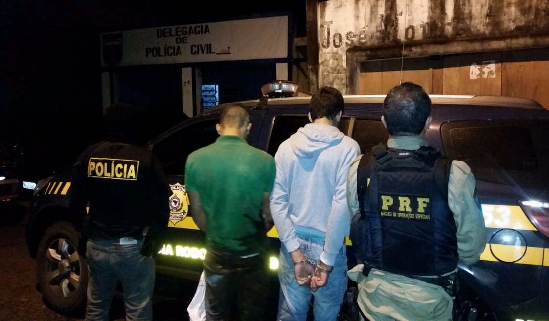 Quadrilha é presa momentos depois de praticar assalto na BR-104, em AL