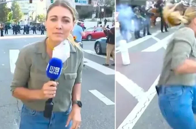 Jornalista é baleada ao vivo durante cobertura dos protestos de LA