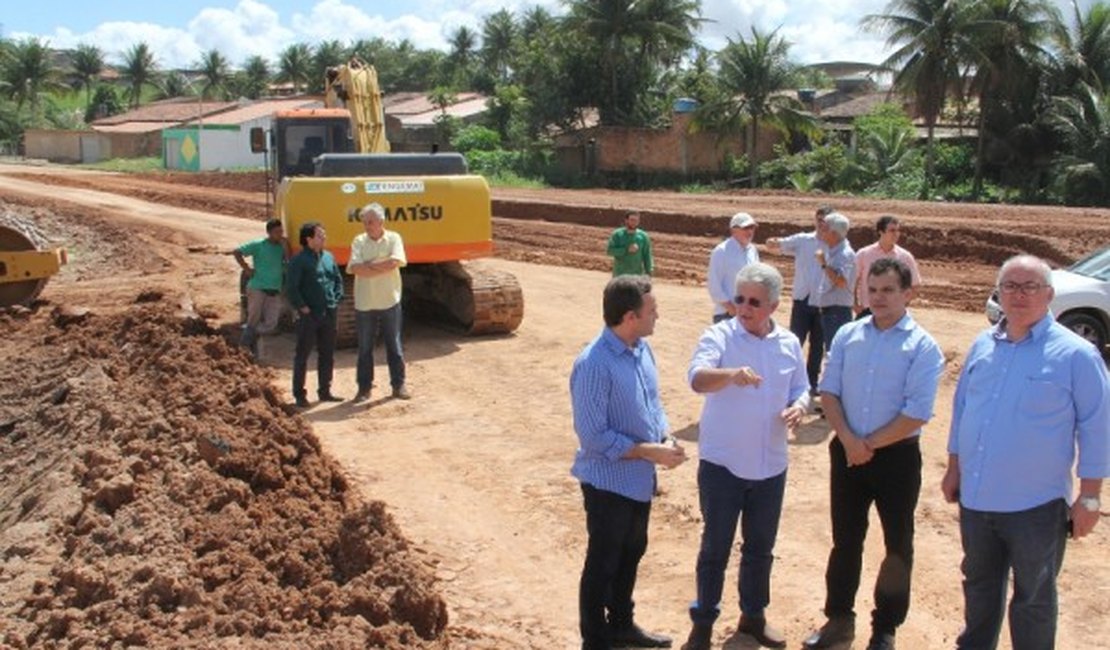 Vice-prefeito Yale vistoria obras da duplicação da AL-110