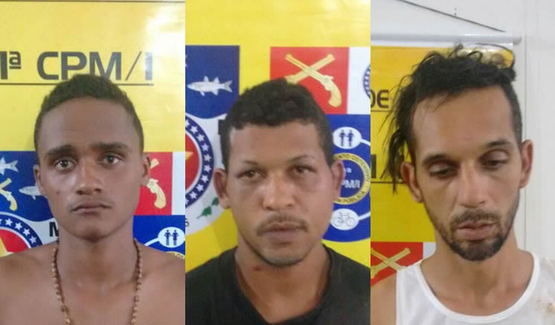 Após troca de tiros, policiais da Rocam prendem homens com arma e drogas