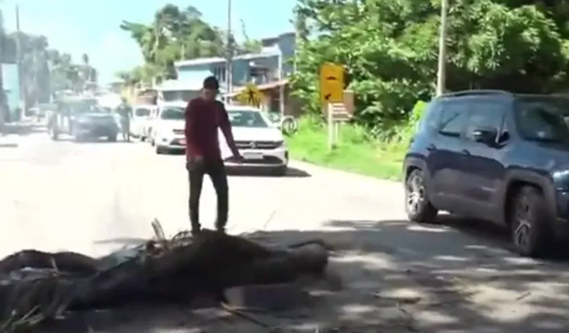 Familiares afirmam inocência de homem preso por estupro da própria filha e bloqueiam AL-101 durante protesto em Maceió