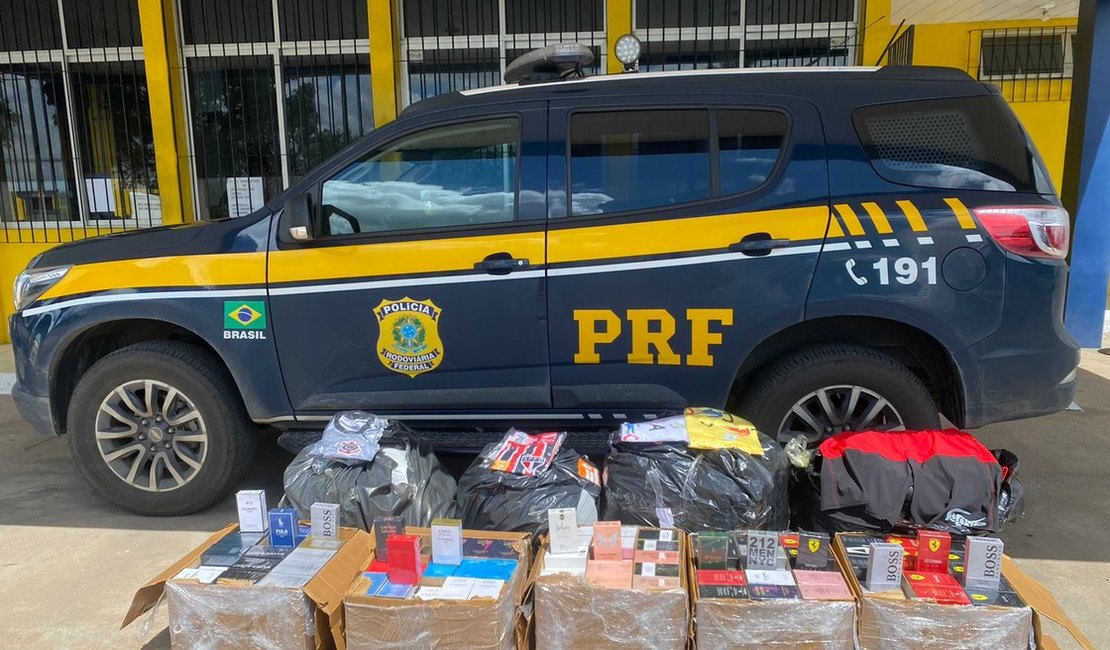 PRF apreende mais de 100 kg de mercadoria sem nota fiscal no Agreste alagoano