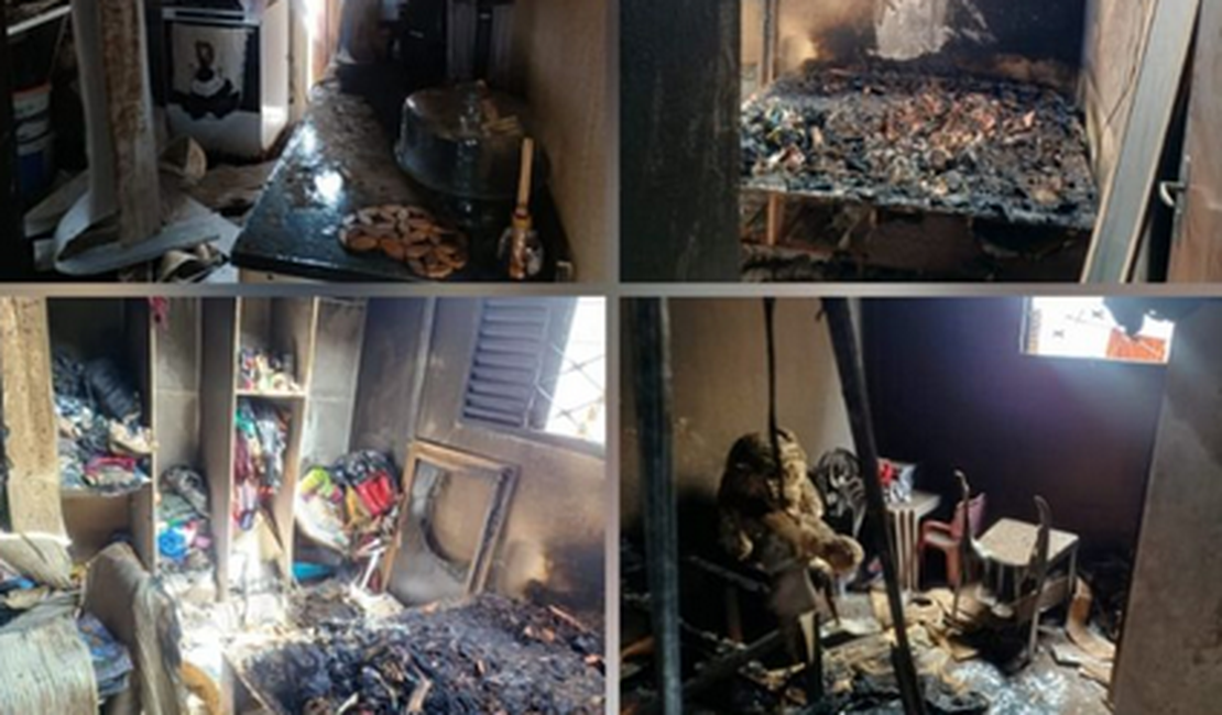 Campanha solidária arrecada doações para mulher que perdeu tudo em incêndio, em Arapiraca